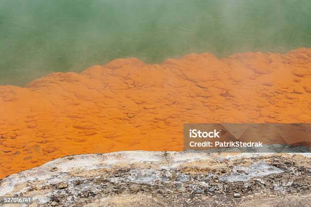 Orange Deposits On Ledges Of Champagne Pool Stock Photo - Download Image Now - At The Edge Of, Bank Deposit Slip, Champagne Pool