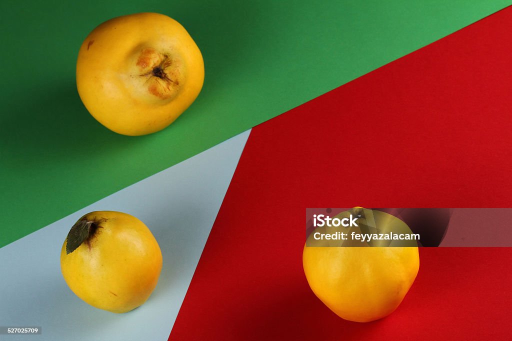 Fifteen Color Quince Mozaic Apple - Fruit Stock Photo