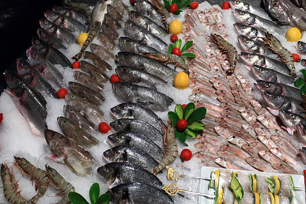 istock Supermarket fish counter 527027045