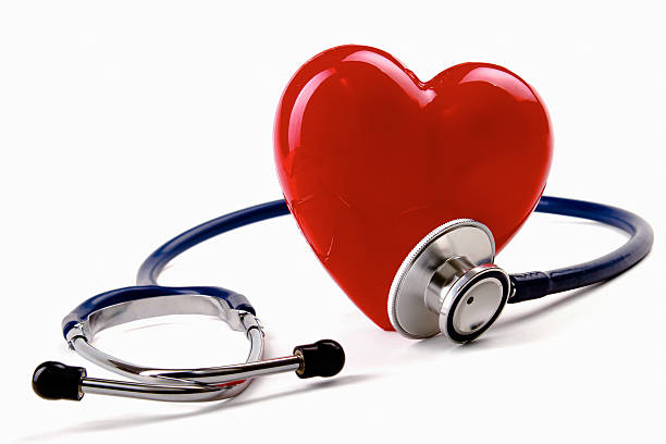 istock Stethoscope and heart, isolated on white background 527027069