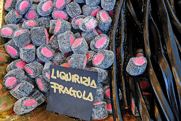istock Chocolate with liquorices and strawberries. 527027279