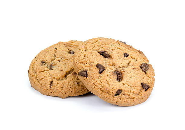 istock Chocolate chip cookies isolated on white background 527027882