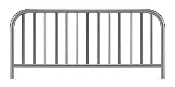 istock metallic sidewalk barrier isolated on white background 527027885