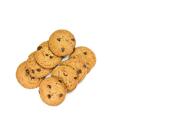 istock Chocolate chip cookies isolated on white background 527027976