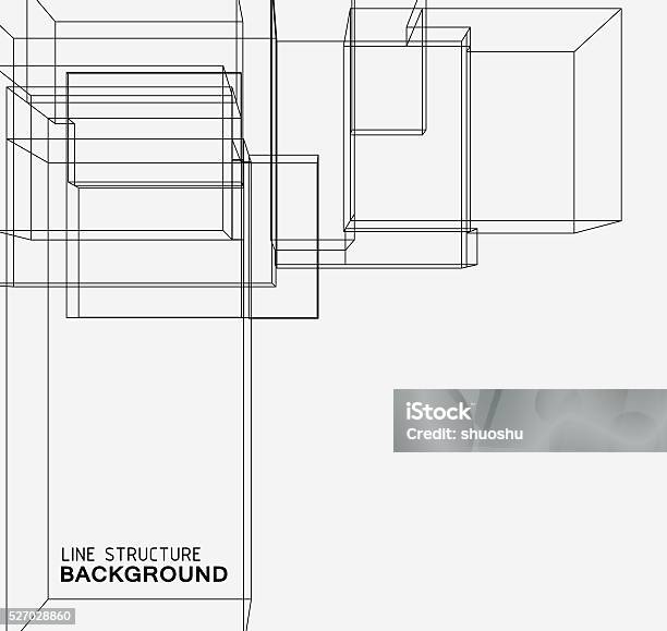Line Structure Pattern Abstract Line Structure Pattern Background Stock Illustration ...