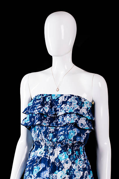 istock Blue dress and small pendant. 527030048