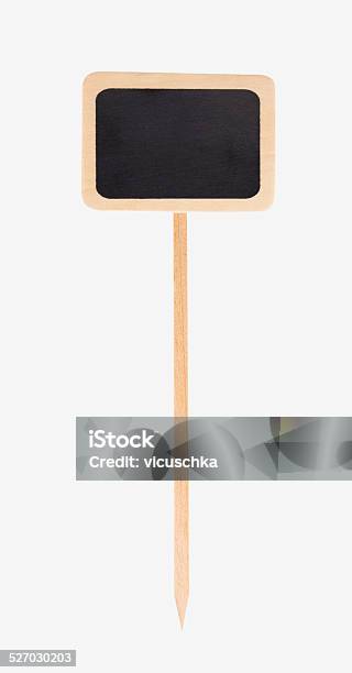 Wooden Garden Sign With Black Chalkboard Isolated Stock Photo - Download Image Now - Label, Plant, Vegetable Garden