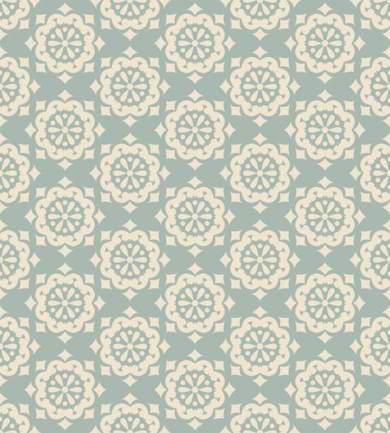 istock Elegant antique background 393_vintage round flower 527030524