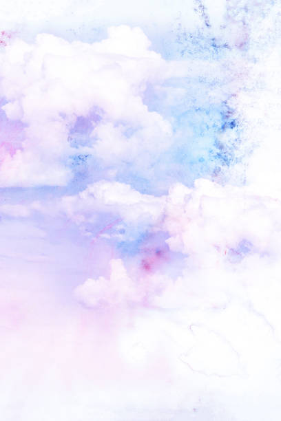 istock Watercolor illustration of cloud. 527030536