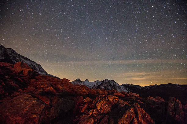 Night light on Ofenhorn  3235m Lepontine Alps Swiss