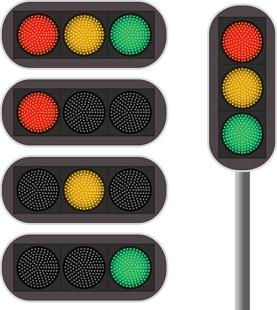 ilustraciones, imágenes clip art, dibujos animados e iconos de stock de semáforo. las reglas de la calle. - rules of the road