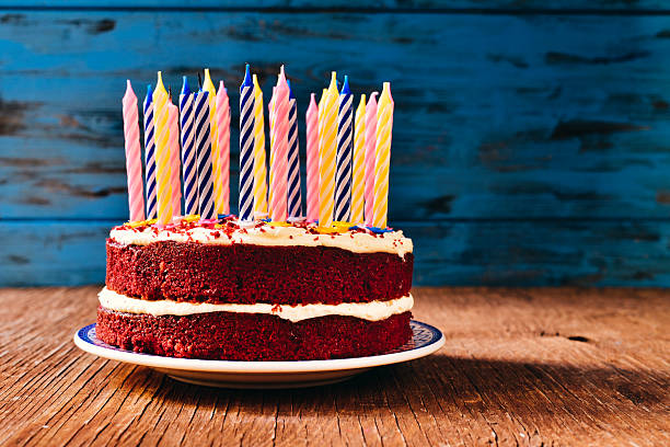 istock birthday cake with some unlit candles 527034222
