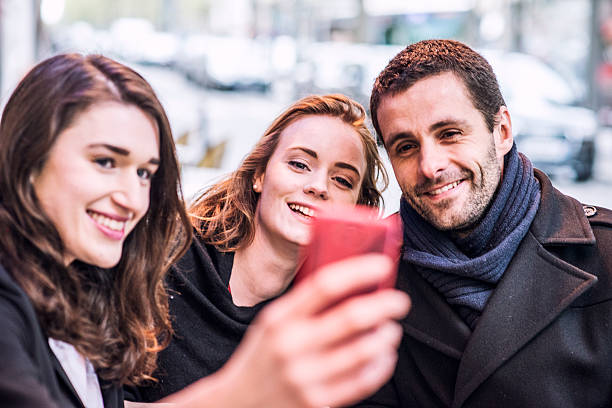 istock Young French People Making Selfie In Cafe 527034564