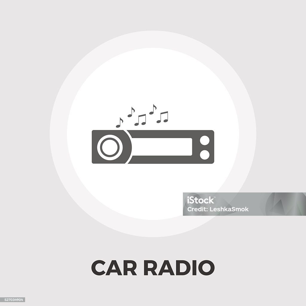 Car radio flat icon Car radio icon vector. Flat icon isolated on the white background. Editable EPS file. Vector illustration. Car Stereo stock vector