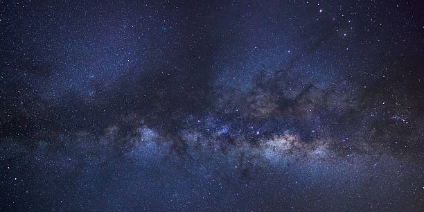 istock Panorama milky way galaxy.Long exposure photograph.with grain 527040804