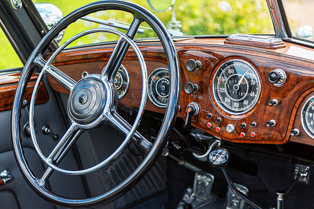 istock Interior of Old Car 527042574