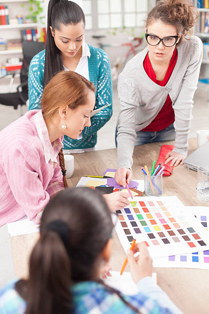 istock Team of young creative designers at the office 527043370