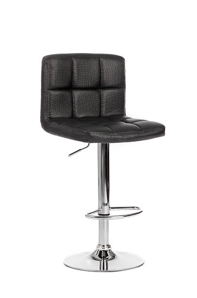 istock Black modern bar chair isolated on white background 527043748
