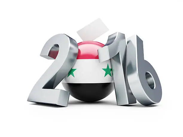 Photo of Parliamentary elections in Syria 3d Illustrations on a white background
