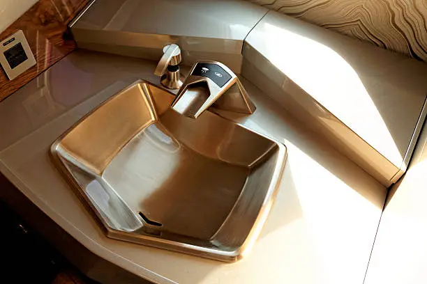 Photo of Luxurious Private Jet Bathroom Sink