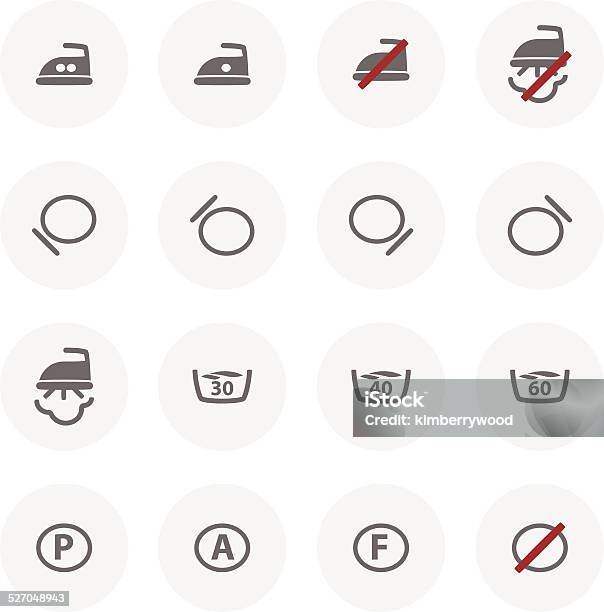 Laundry Care Icon Stock Illustration - Download Image Now - Circle, Label, Laundry