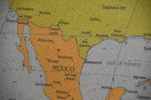 ap of Mexico, Texas, USA border