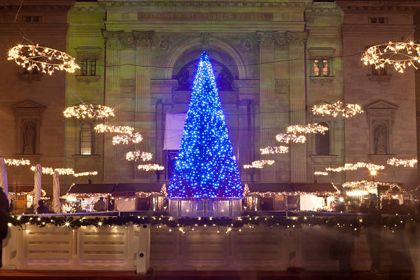 istock Christmas fair before the Saint Stephen Basilica 527049773