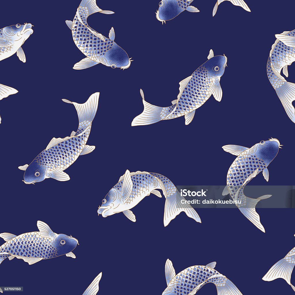 Line Pattern Carp Carp Pattern Stock Illustration - Download Image Now - Animal, Animal ...