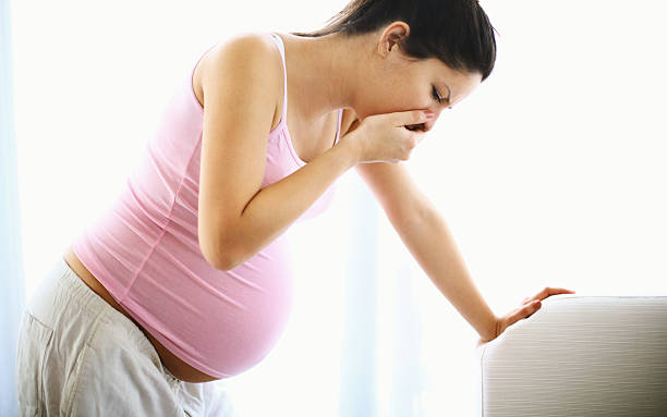 istock Pregnant woman feeling sick. 527051256