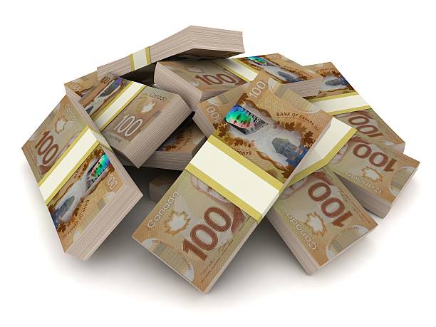 istock Canadian money stacks concept 527052162