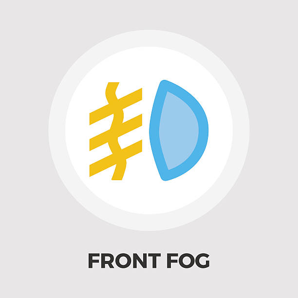 霧ライトフラットアイコンフロント - fog light switch点のイラスト素材／クリップアート素材／マンガ素材／アイコン素材