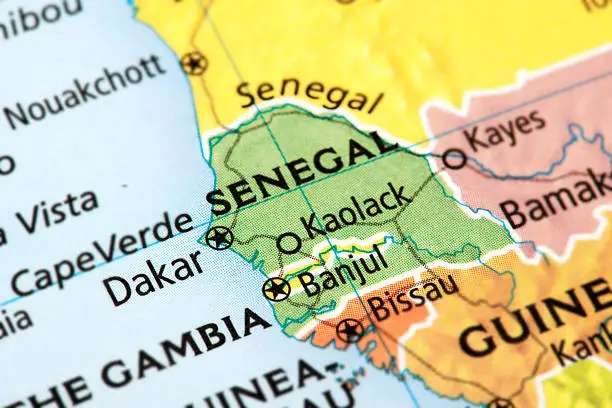 Map of Senegal.