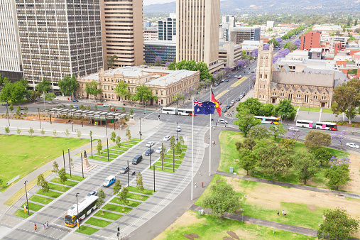 View of Adelaide city in Australia in the daytime