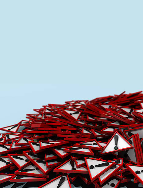 istock pile of Warning signs 527055414