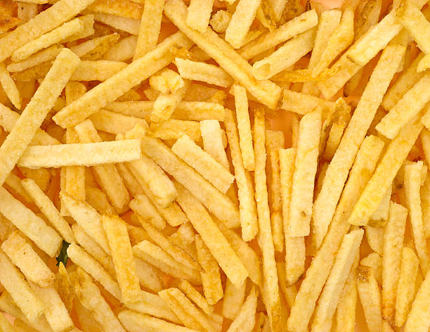 istock Close view crunchy shoestring potatoes 527055601
