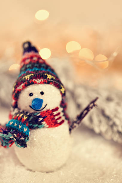istock Snowman On Snowy Background 527056253