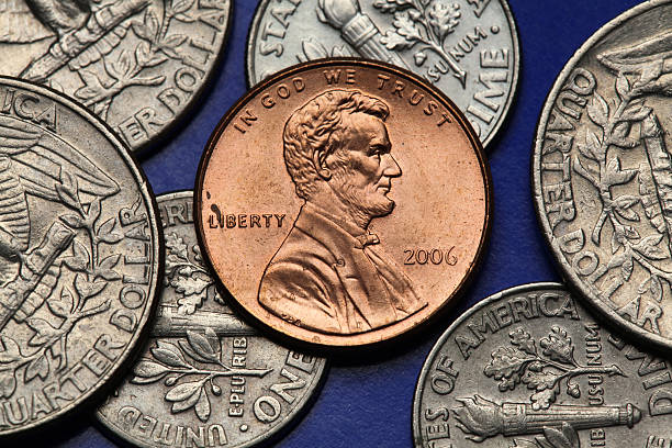 istock Coins of USA. US cent. Abraham Lincoln 527072559