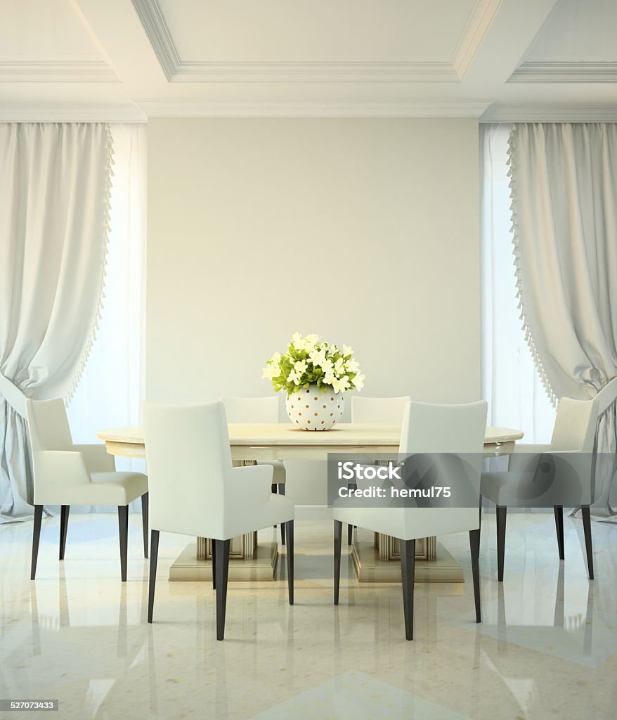 Dining room in classic style Dining Room Stock Photo