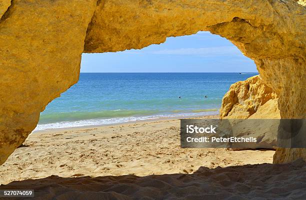 Natural Stone Arch On Armacao De Pera Beach Stock Photo - Download Image Now - Algarve, Arch - Architectural Feature, Arrangement