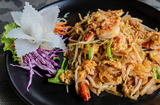 istock Stir- fried rice noodle with shrimps, Pad Thai 527086305
