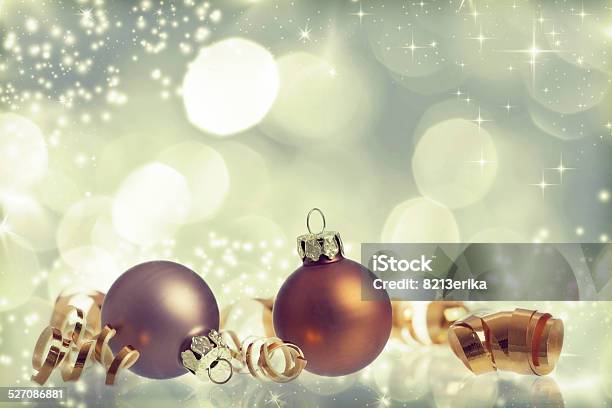 Vintage Christmas Background With Christmas Balls Stock Photo - Download Image Now - Abstract, Backgrounds, Bright