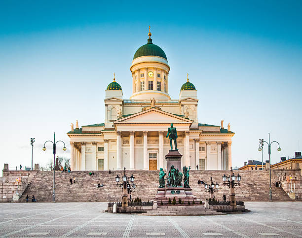 istock Famous Helsinki Cathedral in evening light, Helsinki, Finland 527087955
