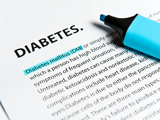 diabete testo con pennarello (fare clic per ulteriori informazioni) - insurance dictionary definition single word foto e immagini stock