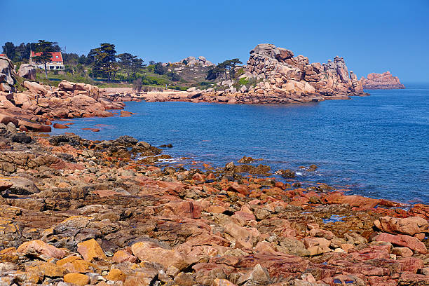 istock Pink granite coast in Brittany, France 527090659