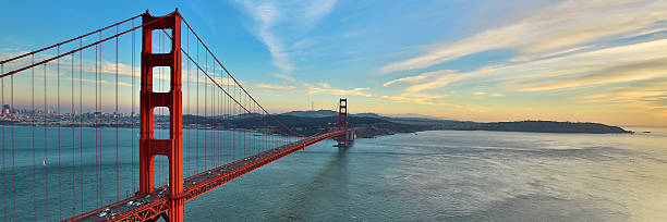 골든 게이트 bridge - panoramic san francisco bay area golden gate bridge san francisco bay 뉴스 사진 이미지