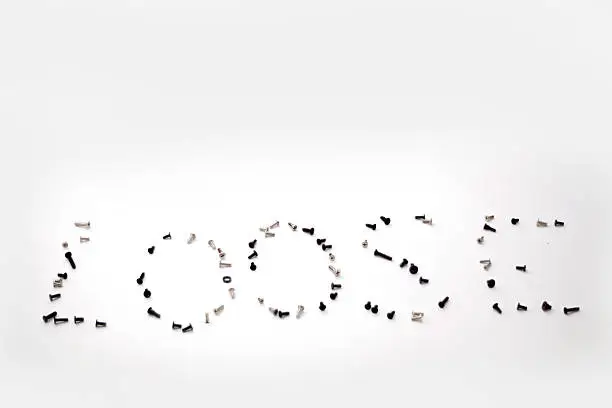 word loose made out of screws with looser spacing