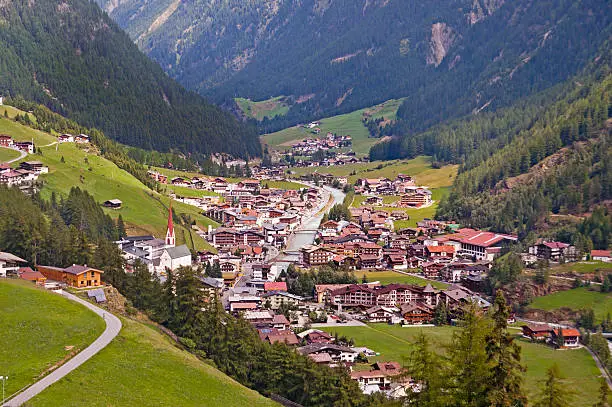 Soelden in Tirol, Austria - Oetztal, ski resort and village