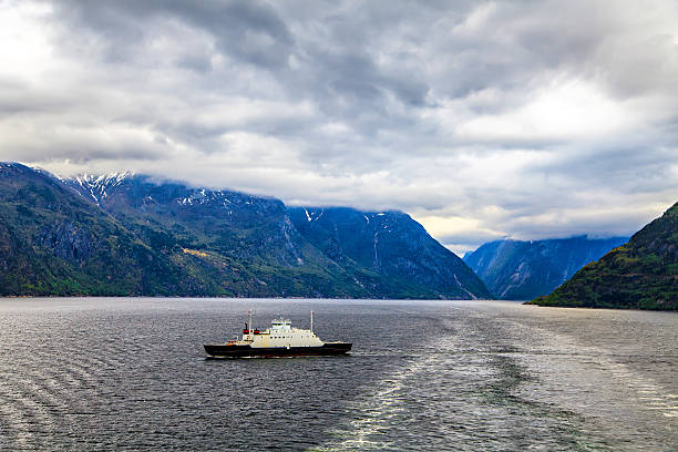 Norwegian landscape: The North Sea and fjord