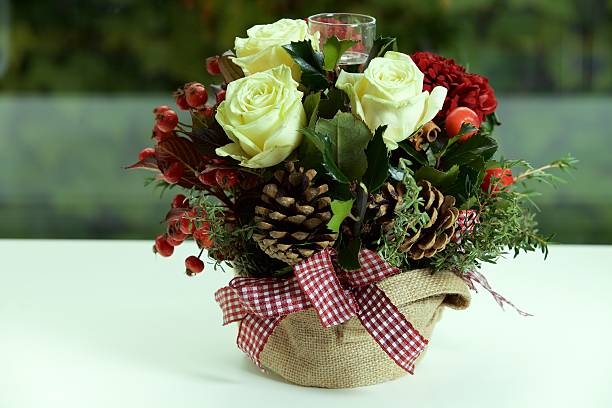 Holidays Centerpiece with Flowers