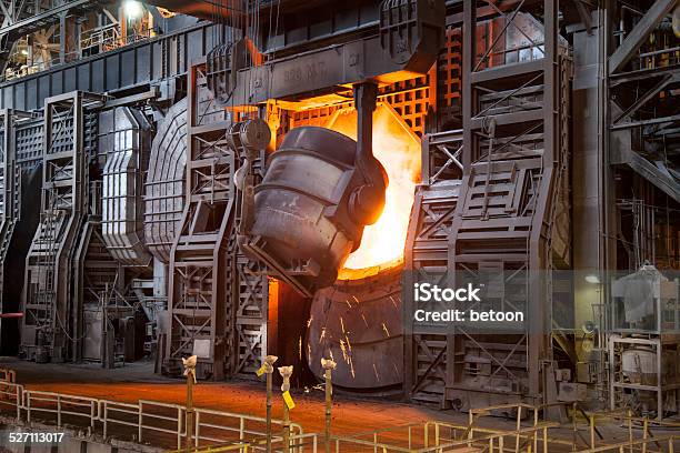 Steel Factory Stock Photo - Download Image Now - Steel Mill, Industry, Steel